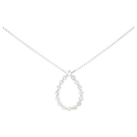 Autre Marque Colar de Diamantes Pt900 Pt850 Prata
