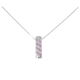 Autre Marque Collier en or blanc Au750 saphir et diamant Argenté