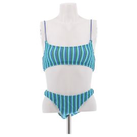 Autre Marque Bikini azul a rayas Azul