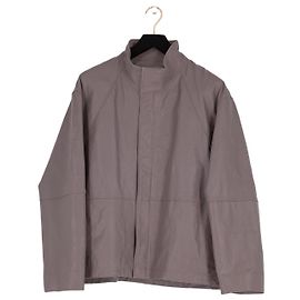 Cos Lederjacke Grau Grau