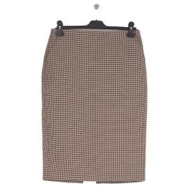 Autre Marque MESHKI Midirock mit beige braunem Karomuster Beige