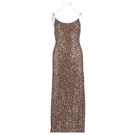 Autre Marque Robe longue OSÉREE marron à sequins Marron
