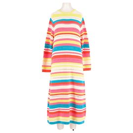 Autre Marque Vestido de lã multicolorido Multicor