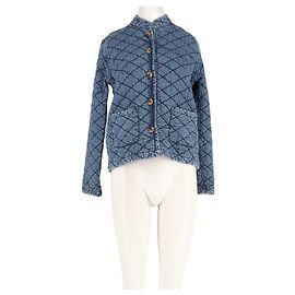 Autre Marque Giacca corta in denim trapuntata blu MAISON HOTEL Blu