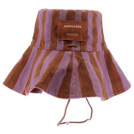 Autre Marque Bob rayé violet et marron Purple