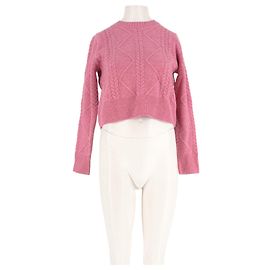 Autre Marque Pull en laine rose à maille torsadée SOPHIE AND LUCIE Rose