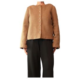Reformation Veste en laine Lucia marron - taille M Marron