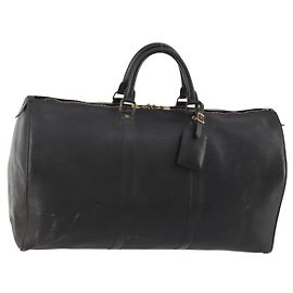 LOUIS VUITTON Epi Keepall 50 Boston Bag Black M42962 LV Other