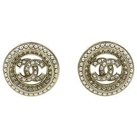 Chanel vergoldete Stecker-Ohrringe Golden