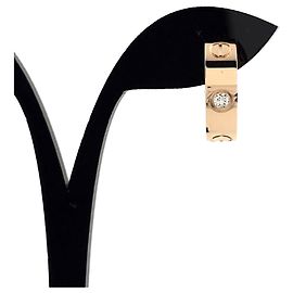 Boucles d'oreilles puces Cartier en or rose avec diamants Autre