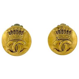 Boucles d'oreilles clips Chanel plaquées or Doré