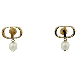 Brincos de pino banhados a ouro Christian Dior Dourado