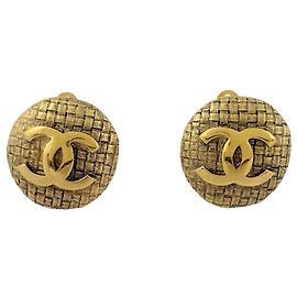 Boucles d'oreilles clips Chanel Coco Mark Doré