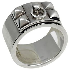 Hermès Anillo Hermes HERMES Collier de Chien GM Plata