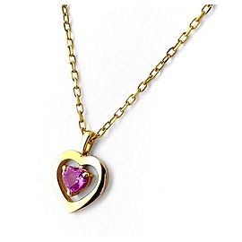 Collana con pendente a cuore in oro giallo e zaffiri rosa Boucheron Altro