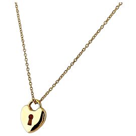 Autre Marque Colar com pingente Tiffany & Co. Mini Lock Heart em ouro rosa Outro