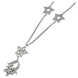 Christian Dior Halskette mit silbernem Sternmotiv Silber