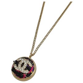 Chanel Gold Plated Necklace Golden