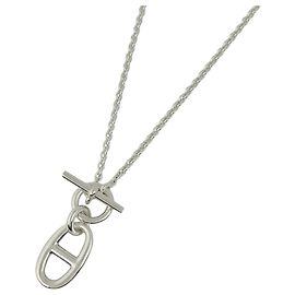 Hermès Hermes Chaine d'Ancre Amulette Necklace Silvery