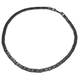 Louis Vuitton Monogram Tie-Up Necklace Black