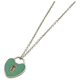Autre Marque Colar Heart Lock Tiffany & Co. Prata Verde