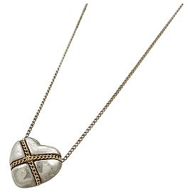 Autre Marque Collier Cœur et Croix en Argent Sterling Tiffany & Co. Argenté