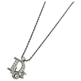 Collier Christian Dior en strass argenté Argenté