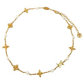 Collana Louis Vuitton Louisa GP in perle sintetiche e oro D'oro