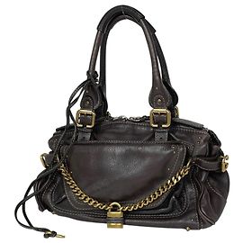 Bolsa de mão em couro Chloé Paddington Marrom