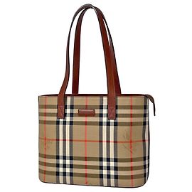 Bolso Tote Burberry con estampado Check Beige