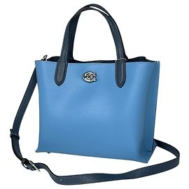Coach Willow Tote 24 2-Way Lederhandtasche Blau