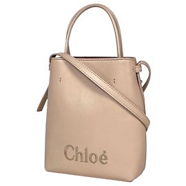 Chloé Sense Micro Tote 2-Way Leather Bag Pink