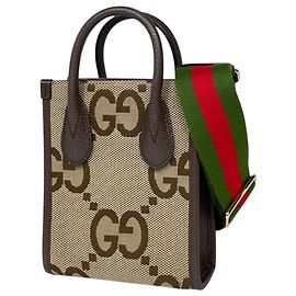 Sac cabas 2-Way Mini Gucci Jumbo GG Marron