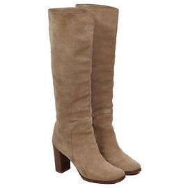 Céline Celine Kniehohe Stiefel aus grauem Wildleder Grau