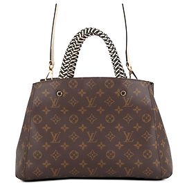 Louis Vuitton Brown Braided Handle Monogram Montaigne BB Braun