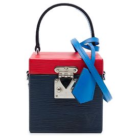 Bolsa Vanity Box Bleecker Louis Vuitton Blue Tricolor Epi Azul Azul marinho
