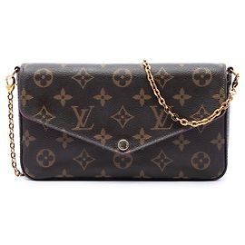 Louis Vuitton Brown Monogram Pochette Felicie Marrone