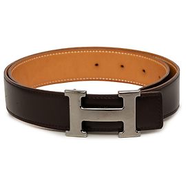 Hermès Brown Constance Wendelgürtel Braun Dunkelbraun