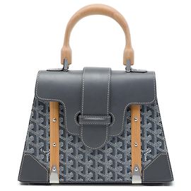 Goyard Gray Goyardine Saigon Structured PM Marrone