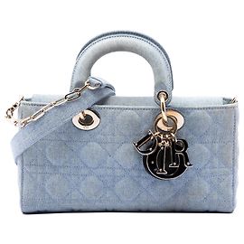 Dior Blue Medium Denim Cannage Lady D Joy Blau Andere
