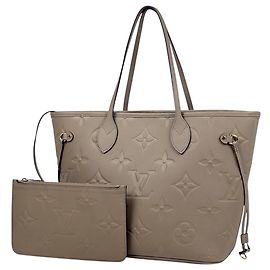Sac cabas Louis Vuitton Neverfull MM Gris