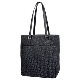 Christian Dior Trotter Black Canvas Tote Bag Black