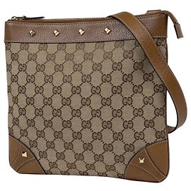 Sac à épaule Gucci GG Canvas Marron Beige