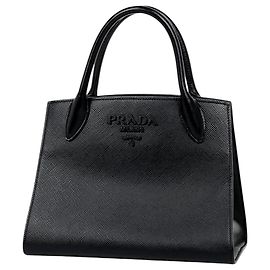 Sac à main Prada en cuir Saffiano Noir