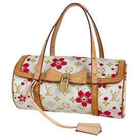 Borsa Louis Vuitton Papillon - Design Cherry Blossom Bianco