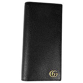 Gucci Bi-Fold Leather Long Wallet Black