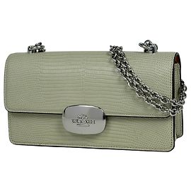 Bolsa de Ombro em Couro Coach Eliza Flap Verde