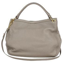 Bolsa de ombro Miu Miu em couro bege Bege