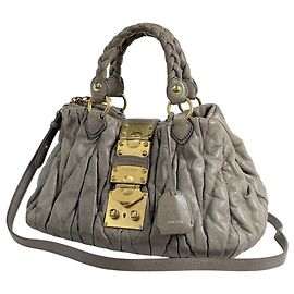 Borsa Miu Miu Matelassé Grigio