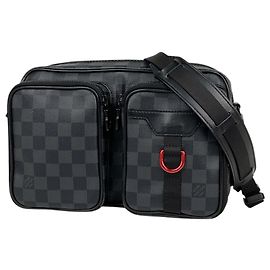 Borsa a tracolla Louis Vuitton Utility Messenger Nero